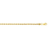 10K Gold 2.0mm Lite Rope Chain 
