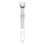 The Fiora — Round Engagement Ring - ViewD