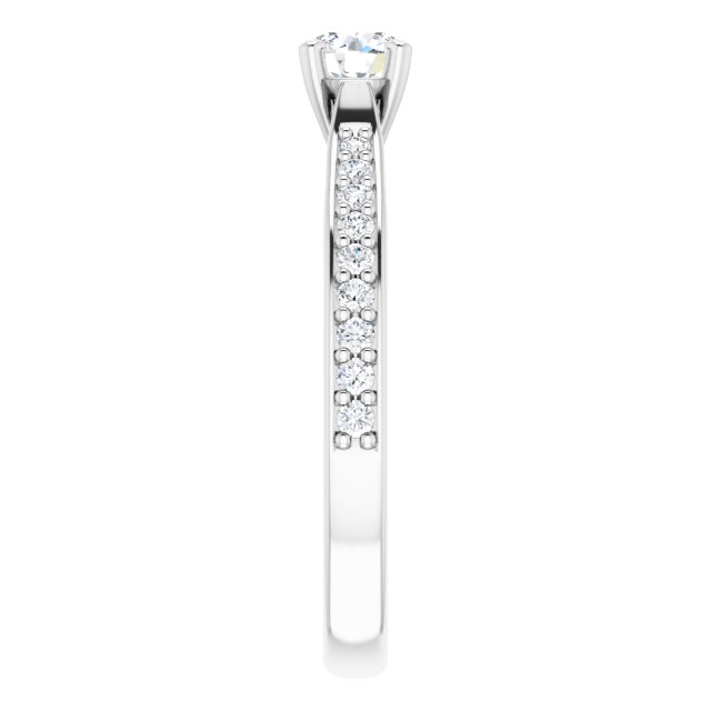The Fiora — Round Engagement Ring - ViewD
