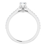 The Fiora — Round Engagement Ring - ViewB