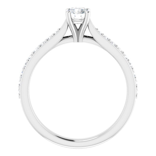 The Fiora — Round Engagement Ring - ViewB