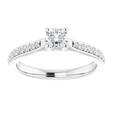 The Fiora — Round Engagement Ring - ViewC