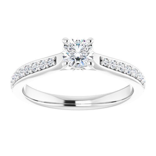 The Fiora — Round Engagement Ring - ViewC