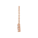 1/3 ct tw Solitaire Lab Grown Diamond Necklace in 14K White Gold ... - view 2