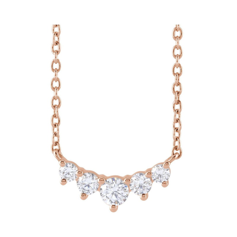 1/3 ct tw Solitaire Lab Grown Diamond Necklace in 14K White Gold ...