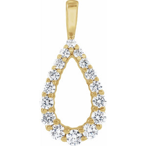 1/3 ct Round Lab Grown Diamond Solitaire Pendant in 14K White Gol...