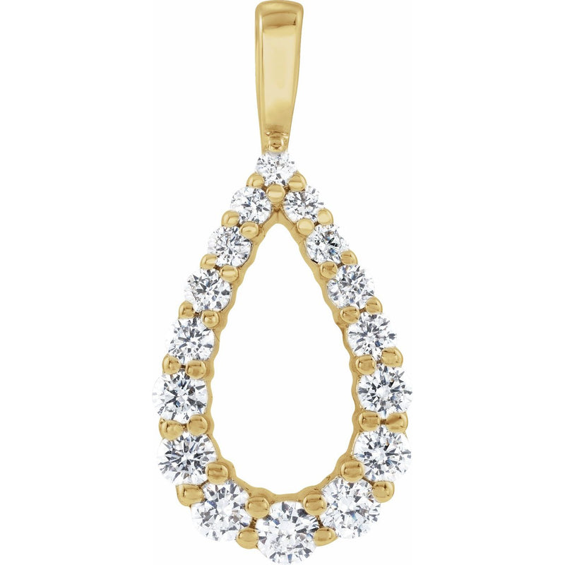 1/3 ct Round Lab Grown Diamond Solitaire Pendant in 14K White Gol...