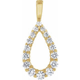 The Elsa — Round Diamond Pendant - Yellow