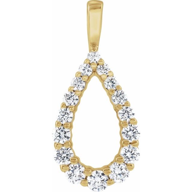 The Elsa — Round Diamond Pendant - Yellow
