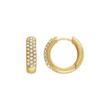 1/2 ct tw Round Lab Grown Diamond Hoop Earrings in 14K White Gold...