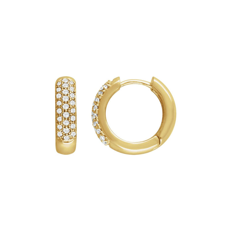 1/2 ct tw Round Lab Grown Diamond Hoop Earrings in 14K White Gold...
