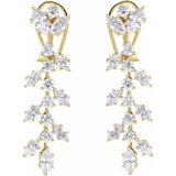 4 1/4 ct tw Marquise Lab Grown Diamond Stud Earrings in 14K White... - view 2