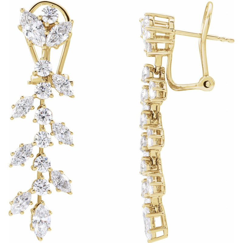 4 1/4 ct tw Marquise Lab Grown Diamond Stud Earrings in 14K White...