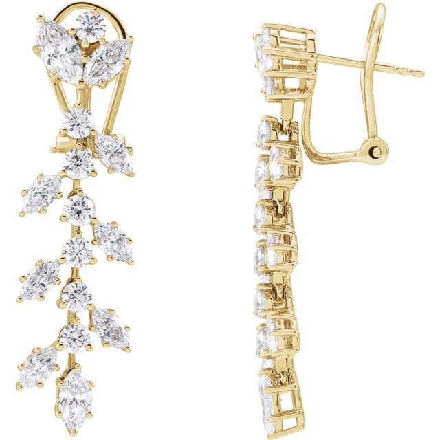 The Ronja — Marquise Diamond Earrings - Yellow
