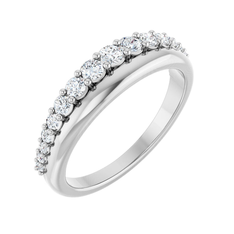 3/8 ct tw Diamond Lab Grown Anniversary Band in 14K White Gold...