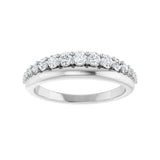 3/8 ct tw Diamond Lab Grown Anniversary Band in 14K White Gold... - view 3
