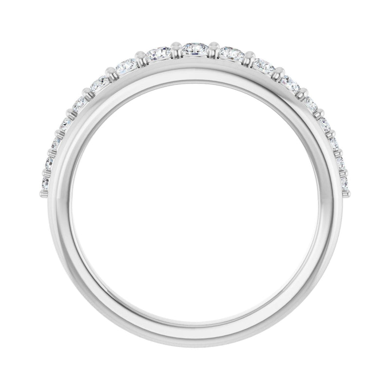 3/8 ct tw Diamond Lab Grown Anniversary Band in 14K White Gold... - view 2