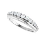 3/8 ct tw Diamond Lab Grown Anniversary Band in 14K White Gold... - view 5