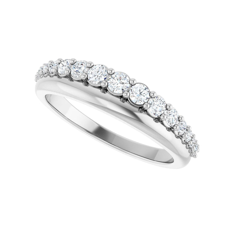 3/8 ct tw Diamond Lab Grown Anniversary Band in 14K White Gold... - view 5