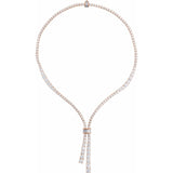 26 1/5 ct tw Line Lab Grown Diamond Necklace in 14K White Gold (1...