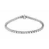 7" Lab Grown Diamond Line Bracelet in 14K White Gold (5 ct tw - F...