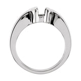 The Pomona Bezel Engagement Ring three-quarter