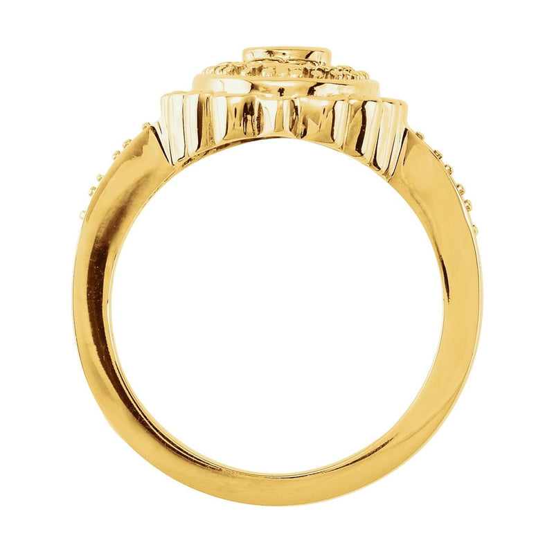 The Serenella Halo Engagement Ring three-quarter