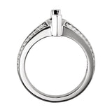 The Thessaly Solitaire Engagement Ring three-quarter