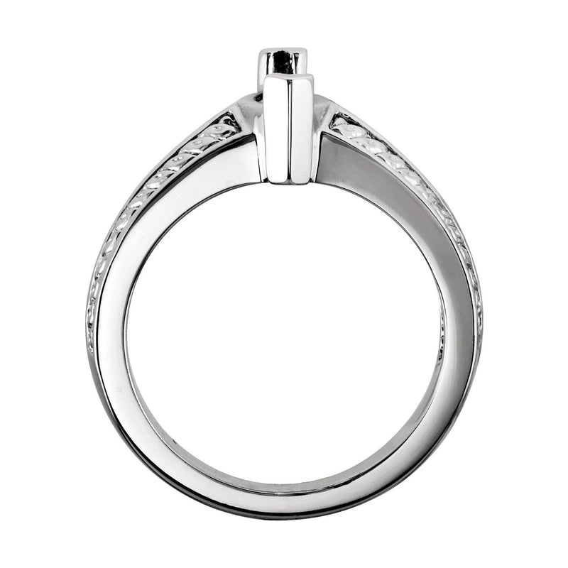 The Thessaly Solitaire Engagement Ring three-quarter