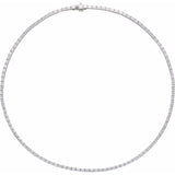 11 3/4 ct tw Line Lab Grown Diamond Necklace in 14K White Gold (1... - view 4