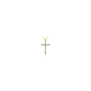 1/4 ct tw Cross Petite Lab Grown Diamond Necklace in 14K White Go...