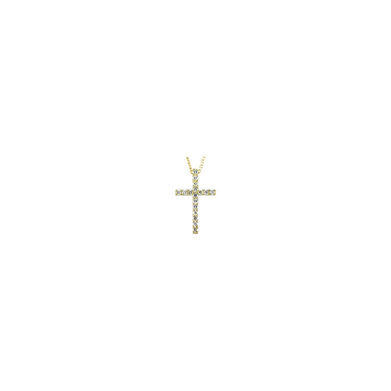 1/4 ct tw Cross Petite Lab Grown Diamond Necklace in 14K White Go...