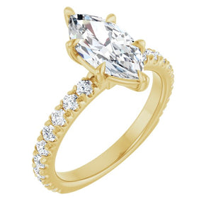 The Jemma — Marquise Engagement Ring - Yellow