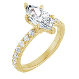 The Jemma — Marquise Engagement Ring - Yellow