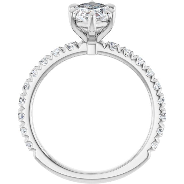 The Jemma — Marquise Engagement Ring - ViewB