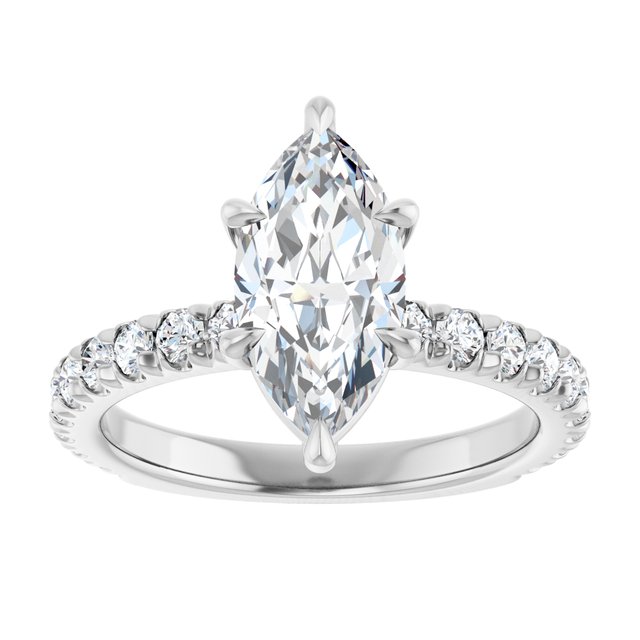 The Jemma — Marquise Engagement Ring - ViewC