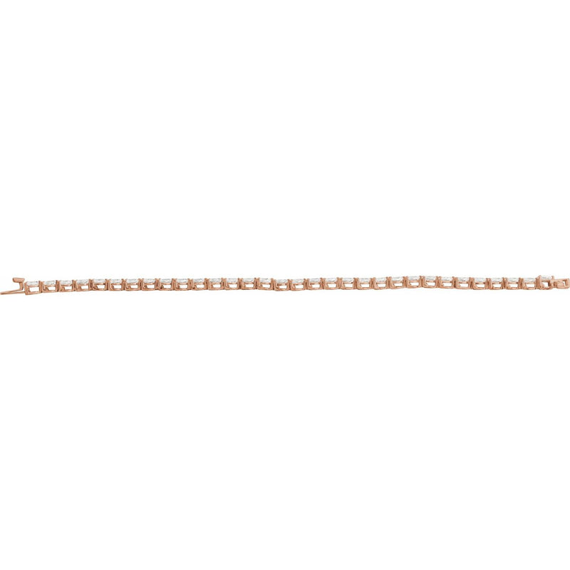 7" Lab Grown Diamond Line Bracelet in 14K White Gold (6 1/2 ct tw... - view 4