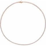 11 3/4 ct tw Line Lab Grown Diamond Necklace in 14K White Gold (1...