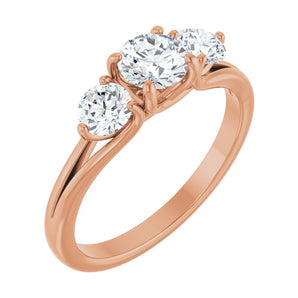 The Verona — Three-Stone Engagement Ring hero