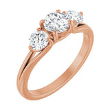 The Verona — Three-Stone Engagement Ring hero