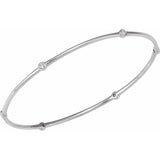 7" Lab Grown Diamond Bezel Bracelet in 14K White Gold (1/4 ct tw ... - view 2