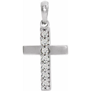 The Josephine — Round Accented Cross Pendant - Yellow