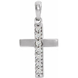 The Josephine — Round Accented Cross Pendant - Yellow