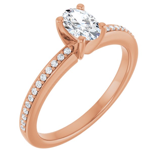 The Elowyn — Oval Engagement Ring - Rose