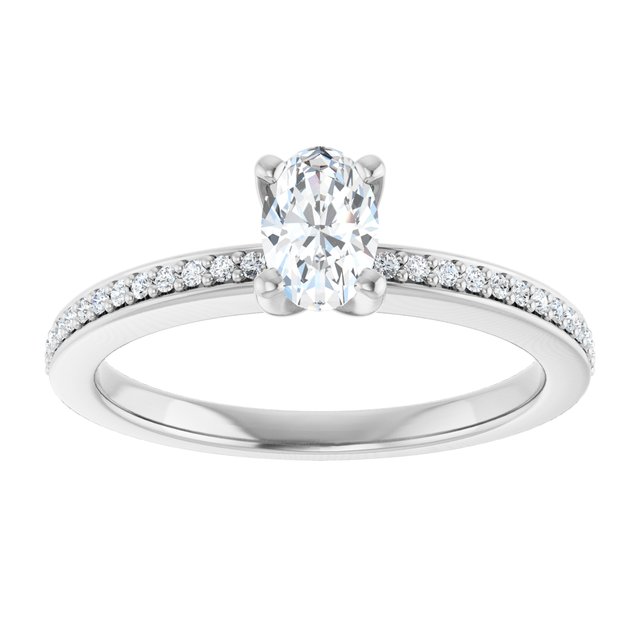 The Elowyn — Oval Engagement Ring - ViewC