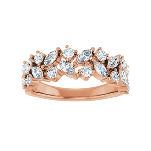 1 1/3 ct tw Diamond Lab Grown Anniversary Band in 14K White Gold... - view 3