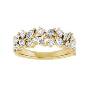 1 1/3 ct tw Diamond Lab Grown Anniversary Band in 14K White Gold... - view 3