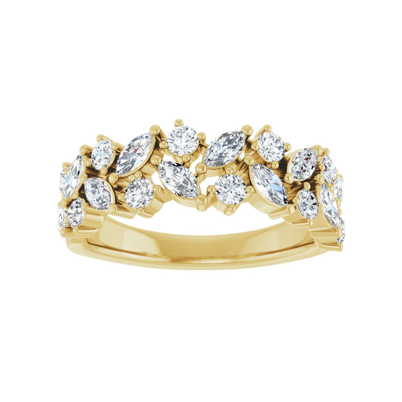 1 1/3 ct tw Diamond Lab Grown Anniversary Band in 14K White Gold... - view 3
