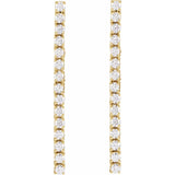 3/4 ct tw Round Lab Grown Diamond Accented Drop Earrings in 14K W... - view 2