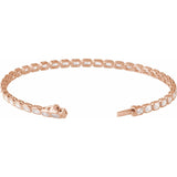 7" Lab Grown Diamond Line Bracelet in 14K White Gold (6 1/4 ct tw... - view 2